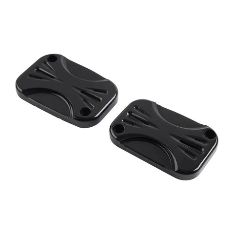 Black CNC Front Clutch And Brake Reservoir Cap Master Cylinder Cover For Harley Electra Glide Road King Street Glide V Rod