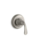 Forte Sculpted Valve Trim For Volume Control Valve With Single Handle On Off ADA Compliant Metal Lever Face Plate Included