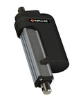 Heavy Duty Xl Linear Actuator 12 Volt Dc Motor No Sweat Aftermarket Replacement For Marine Gear And Impulse Systems Built Like A Tank Oem Swap Plug N Play Smooth Operator Guarantee side view of actuator with black casing.