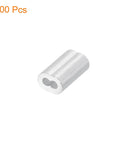 Beefy Heavy Duty Aluminum Crimping Loop Sleeve Set For 1 Millimeter Wire Rope Ends Double Ferrule Aluminum Cable Sleeve For Rock Solid Secure Cable Line Endings 100 Pcs Durable Lightweight Corrosion Resistant With Polished Finish, 100 pcs