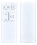 Front and back of Replacement Remote for Dyson Fan AM06 AM07 AM08 Silver Finish Works with Your Dyson Model 965824-01 965824-02
