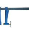 Heavy Duty Plunger Screw Clamp And Square Guide Bench Vice Crafted From Rock Solid Cast Steel Featuring Beefy Interchangeable Jaws For Pro Level Shop Press Projects shown from a side angle.
