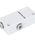 White plastic Workhorse Industrial Grade Pneumatic Vacuum Negative Pressure Generator for automation and robotics.