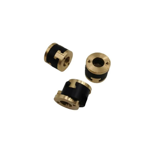 Slick Z Axis Lead Screw Decoupler With Oldham Coupling Fit For V Core 3.1 3D Printer Parts, brass and black, 3-piece set
