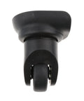 Heavy Duty Luggage Wheel Replacement Pair Slick Swivel Casters Double Bearing design view showing black swivel caster for smooth bag rolls.