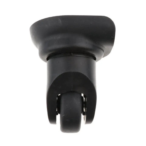 Heavy Duty Luggage Wheel Replacement Pair Slick Swivel Casters Double Bearing design view showing black swivel caster for smooth bag rolls.