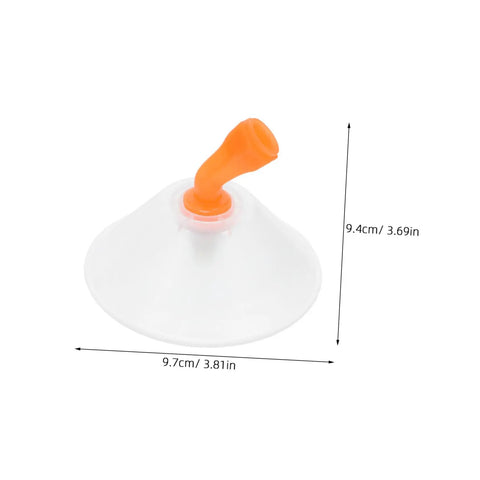 Two Pack Transparent Windproof Agricultural Nozzle Covers For Misting Sprayers with size measurements visible