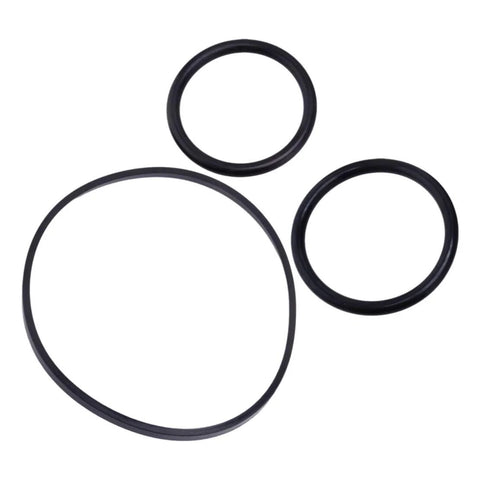 Oil seal rings set: three black rubber seals of varying sizes for automotive jack repair kit