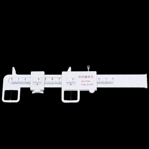 Vernier PD Ruler Pupil Distance Meter For Eye Exams Ophthalmic Tool With Plastic PVC Body Your Go To PD Tool For Optometrists Students And Home Use Quick Read Scale, white PVC ruler