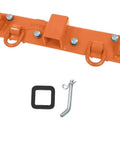 Orange Tractor Bucket Grab Hooks Bolt On Plate With D Ring And Grab Hooks For 2 Inch Hitch Receiver Compatible With Deere Tractors