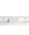 60 Inch Bathroom Resin Vanity Sink Featuring Sleek Modern Style Heavy Duty Construction Smooth Glossy Finish built damn tough for daily use. Top view perspective.