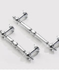 2 Pack 5 Inch Hole Center Polished Chrome Cabinet Pulls Durable Solid Zinc Alloy Drawer Handles 165mm Total Length