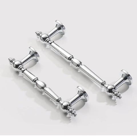 2 Pack 5 Inch Hole Center Polished Chrome Cabinet Pulls Durable Solid Zinc Alloy Drawer Handles 165mm Total Length