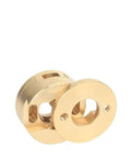 Premium 2 Pack Z Axis Screw Couplings With Oldham Design For 16Mm T8 Leadscrews Fit CR10 S4 S5 Ender3 Pro V2 And BLV 3D Printers To Boost Smoothness And Accuracy While Reducing Vibrations During Fast Printing Sessions. Brass Oldham coupler for 16mm T8 leadscrew, front angle