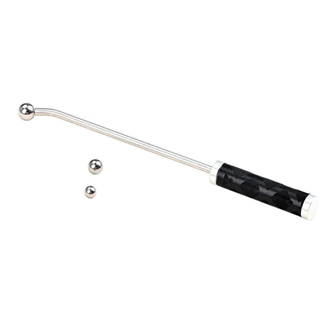 Pro Grade Saxophone And Wind Instrument Dent Repair Kit With Metal Ball Set And Long Rod, Perfect For Curved Necks, Works On Saxophones, Trumpets, French Horns And More, Smooth Finish Maintenance Tools. Stainless steel long rod with two chrome balls