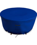 Tough As Nails All Weather Round Fire Pit Cover For 30 Inch Diameter Pits 12 Inch Tall Heavy Duty 18 Oz PVC Coated Polyester Blue