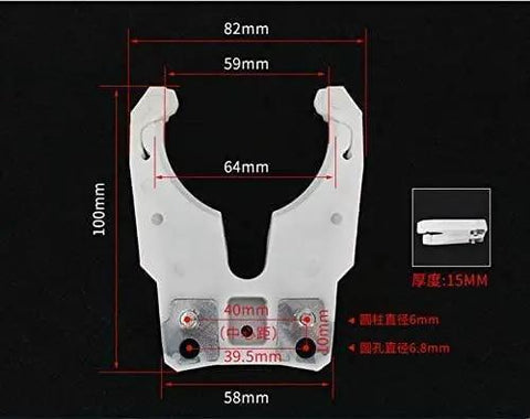 Pro Grade Tool Holder Clamp For CNC Machines And Automatic Tool Change Systems With Spindle Fork Claw Handle dimensions in mm