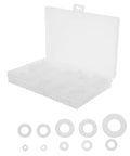 Nylon Flat Washers Assortment Kit 500 Pcs M2 To M8 Durable Marine And Plumbing Grade Corrosion Resistant Hardware Washers For Quick Fixes Noise And Vibration Reduction DIY Friendly in plastic case