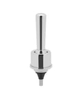 Heavy-Duty Polished Chrome Flush Valve Handle Fits Regal Royal Systems, solid metal design for commercial bathroom repair.