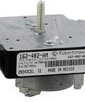 Close-up of Upgraded Dryer Timer Control Relay Replacement For Maytag W10185982 showing base and label details.