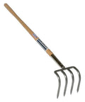 Heavy Duty Forged 4 Prong Potato Refuse Fork With Precision Lathe Turned American Ash Handle 7.5 Inch Head And 11 Inch Prongs 54