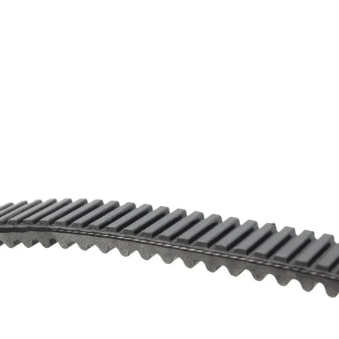 Beefed Up Motorcycle Drive Belt Replacement For ZR900 EFI And MX Z 1000 Durable Transmission Belt Compatible With 0627-029 417300189 Built For Power Delivery Long Life Smooth Shifts, black rubber toothed drive belt close-up