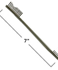 10 Pack Stainless Steel AP Brushes For Heavy Duty Beast Mode Scrubbing With Dual End Design For Large Surface Cleaning And Precise Detailing On Metal Surfaces For Tough Residue Removal, 7 inch