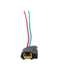 Four Piece Ignition Coil Wiring Pigtail Harness Kit With Connectors For Hyundai Tucson Santa Fe Kia Optima Sorento Fits 2.0 And 2.4 Engines, close-up of connector with red and blue wires.