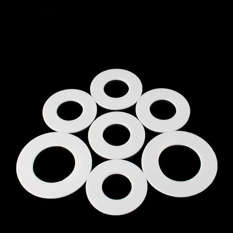 Top Shelf 50 Piece PTFE Flat Washers Rockin A Thick 1.2 Millimeter Flange For Zero Friction Sealing And No Sweat Bolt Assembly On Home Tools And Gym Gear Without The Headache