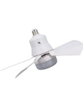 Eboxer 1 Pack Screw Ceiling Fan Light for Bedroom (White) with adjustable blades and remote control feature.