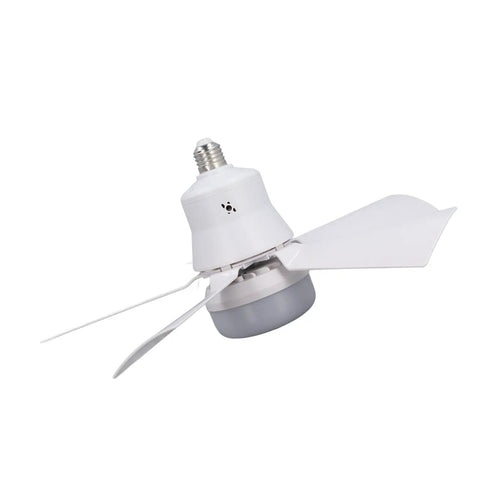 Eboxer 1 Pack Screw Ceiling Fan Light for Bedroom (White) with adjustable blades and remote control feature.
