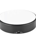 F&Y 360 Degree Electric Rotating Mirror Display Stand With Flexible Speed Turntable For Jewelry Product Photography showcasing motorized platform.