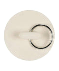 Peirushg Bathtub Easy-Install Stopper Quick 1-3/8in. White rubber drain stopper with metal ring for easy removal.