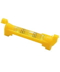 Hanging Line Level for Precise Horizontal Bubble Measuring in bright yellow plastic with clear bubble vial for accurate leveling.