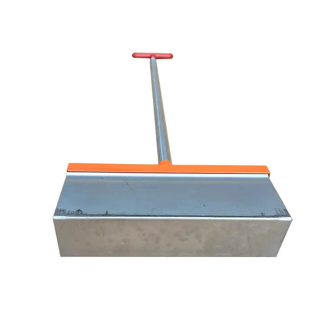 Powerful Handheld Magnet Sweeper With Quick Release For Easy Debris Pickup 10 Inch Sweeping Width Stainless Steel Magnetic Box Magnetic On All Sides Grab And Go Convenience Great For Garage Floors And Workshops Orange