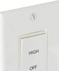 Two Speed Wall Switch 58030 1 Pack White for Home Air Vents with durable plastic housing and quiet operation, no batteries