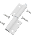 Flat Hinge Folding Aluminum Alloy Screen Window Hardware Kit For Detachable Loose Leaf Doors with screws