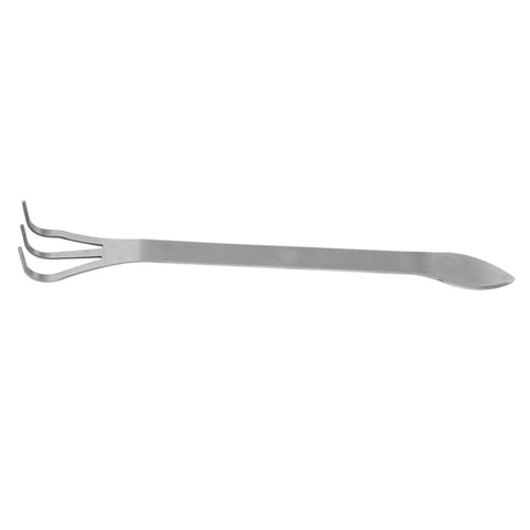 Lightweight 3 Prong Root Rake For Gardening With Stainless Steel Construction Ergonomic Handle Loosens And Aerates Soil
