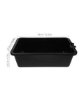 Heavy Duty Plastic Oil Drain Pan For Garage Work Universal Fluid Catcher Tray for engine oil and brake coolant, black, 39cm x 22.5cm x 12cm.