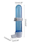 Auto Bird Feeder And Water Dispenser With Clear Polymer Reservoir Clip On Cage Rack Gravity System For Budgies Cockatiels And Parakeets No Sweat Setup, 17cm clear cylinder with white clip.