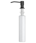 Matte Black Stainless Steel Kitchen Sink Soap Dispenser Pump With 17 Oz Refill Bottle, No Fuss Easy Install Refillable Soap Dispenser