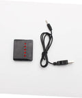 5 In 1 3.7V RC Drone Battery Charger For Quadcopter, Charges 5 Lipos At Once, LED Indicator Display, Durable Black Plastic Housing