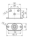 1-inch L-shaped plate swivel caster with ball bearing and thermoplastic rubber wheel
