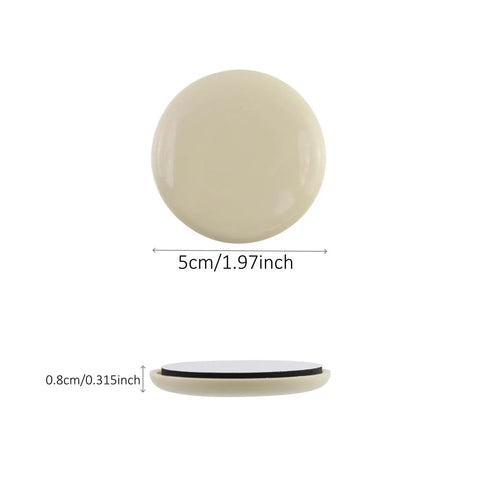 16 Piece Round White Adhesive Furniture Sliders for Sofas Tables Chairs Beds Easy Install Floor Protection Cushions 2 Inch Felt Pads