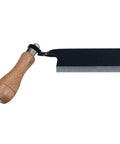 Rugged Straight Draw Shave Tool Featuring A Beefed Up 10 Inch High Carbon Steel Blade, wooden handle for comfort and precision in wood shaping.
