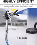 Hella Smooth Finishes Kickin Major Power Airless Paint Sprayer With Adjustable Speed And Super Long Hose For Zero Hassle Interior Exterior Walls And Furniture Projects 1600W Electric Painter Tool spraying paint efficiently