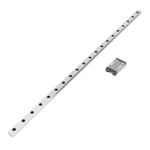 MGN12H Black Miniature Linear Rail Guide 12mm Width with Slide Block, Compact Linear Motion Rail System for Precision Equipment and Automation (500mm)