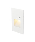 120V Indoor Outdoor Step And Wall Light With Daylight Photocell Sensor Built In LED 3000K White Finish For Stairs Walls And Walkways