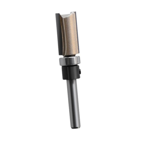 Top Notch 1/4 Inch Shank Flush Trim Router Bit With Smooth Bearing, tungsten steel cutting edge for woodworking precision.