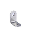 Heavy Duty Rust Proof L Brackets Sling Blades Built Tough For Shelves Walls And Cabinets With Countersunk Screws, stainless steel, angled view.
